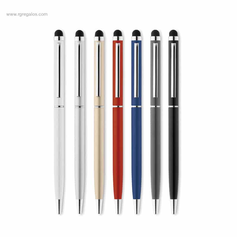 Bolígrafo delgado aluminio puntero