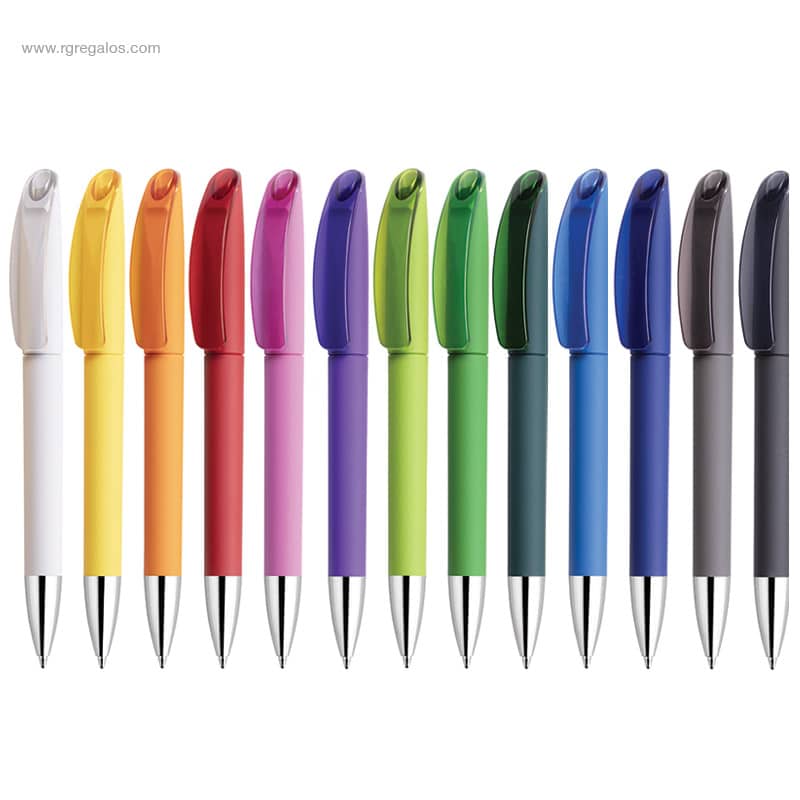 Bolígrafo suave acabado goma para regalos publicitarios