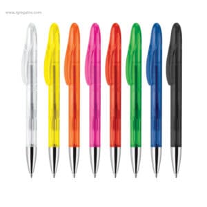 Bolígrafo transparente punta metal para regalo de empresa