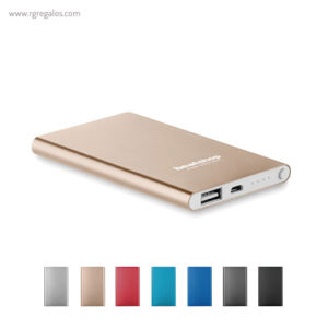 Power bank 4000 mah plano aluminio rg regalos publicitarios