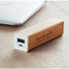 Power Bank 2200 mAh bambú logo RG regalos