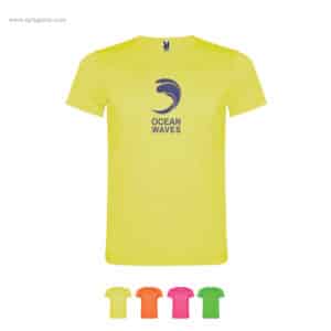 Camiseta personalizada colores fluor para merchandising corporativo