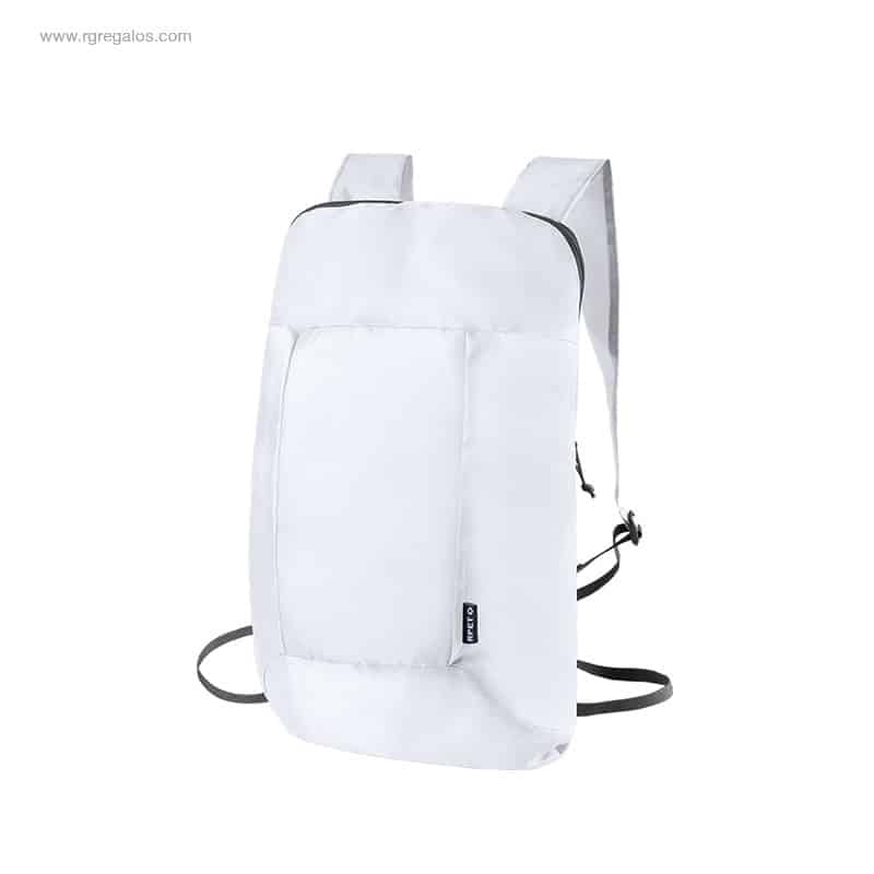Mochila plegable RPET personalizada blanca