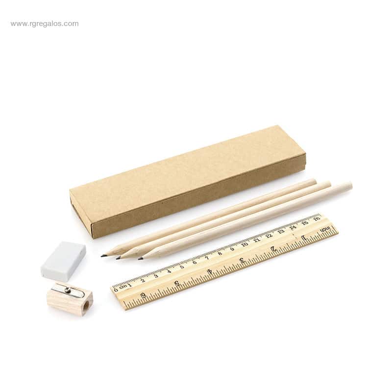 Set escritura personalizado madera publicitario