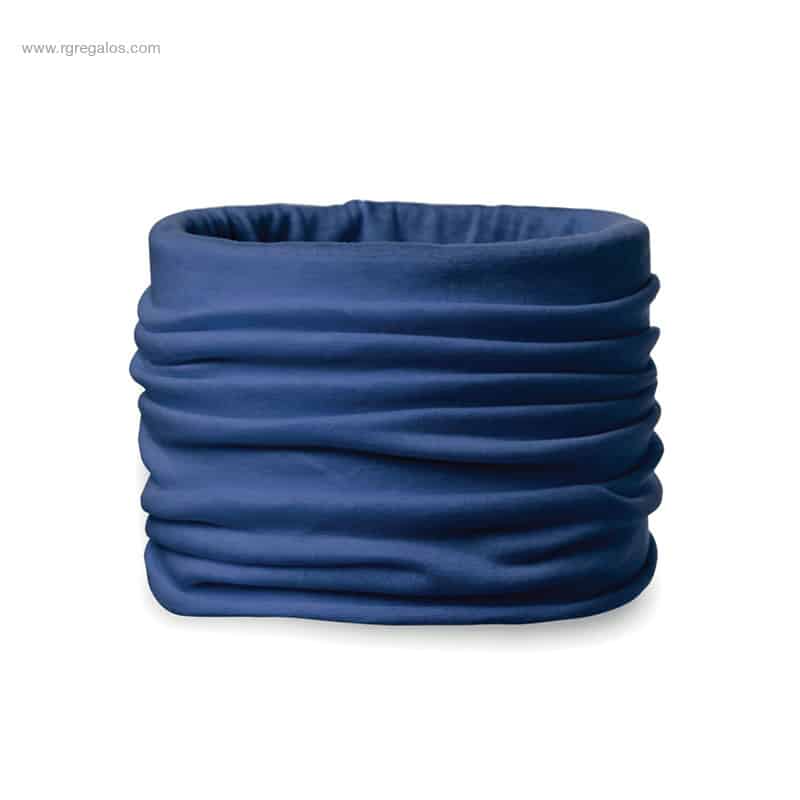 Braga cuello microfibra azul para personalizar