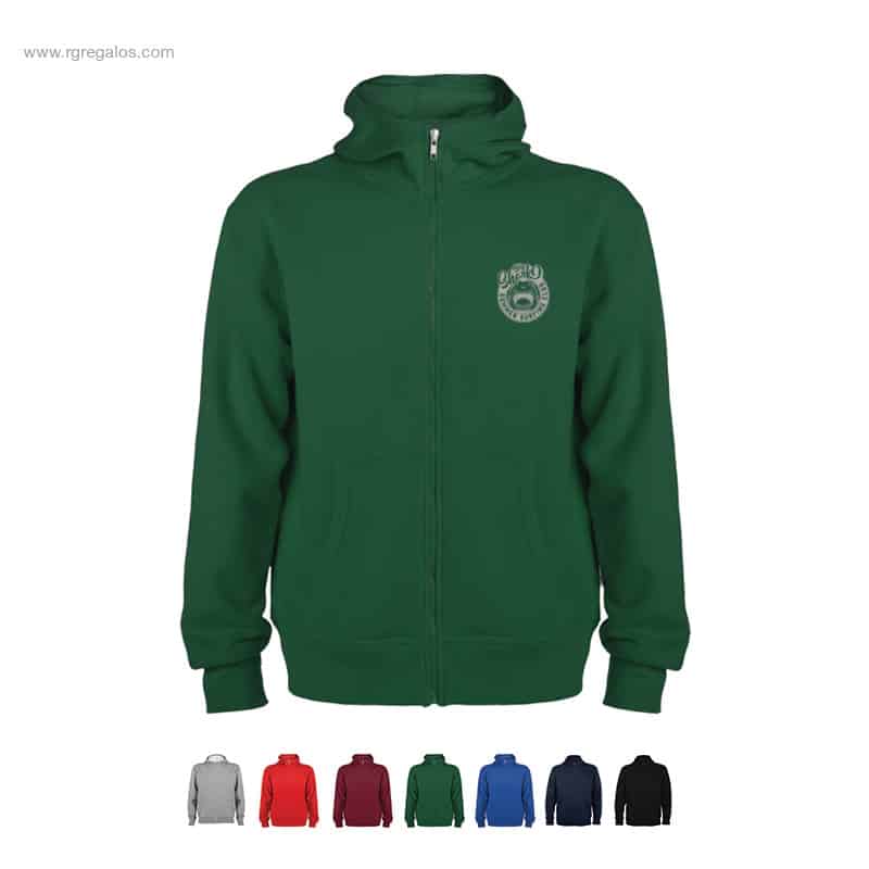 Sudadera con capucha y cremallera personalizada