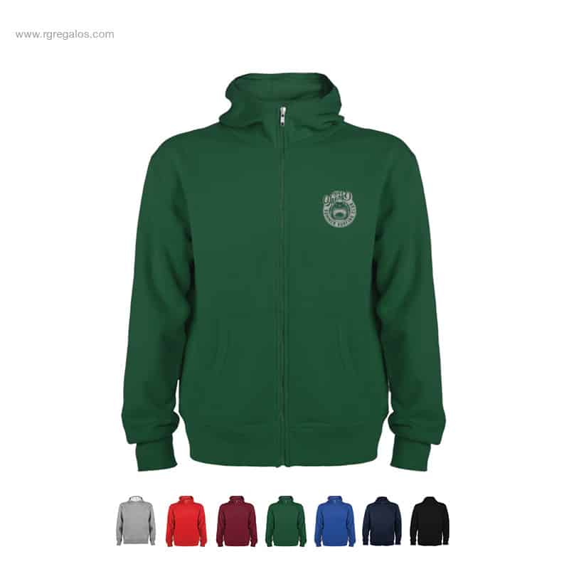 Sudadera con capucha y cremallera personalizada