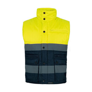 Chaleco alta visibilidad acolchado amarillo rg regalos publicitarios