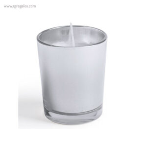 Vela aromática personalizada plateado rg regalos publicitarios