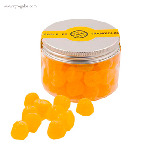 Bote pet con surtido de gominolas rg regalos publicitarios