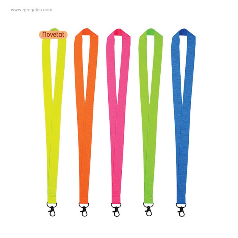 Lanyard fluorescente personalitzat