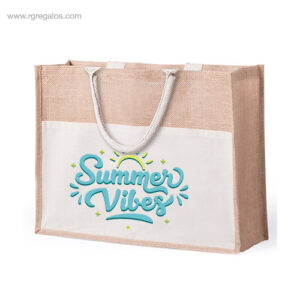 Bolsa de playa yute con bolsillo rg regalos de empresa