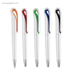Bolígrafo giratorio en abs blanco rg regalos publicitarios