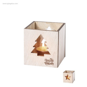 Portavela madera Navidad RG regalos