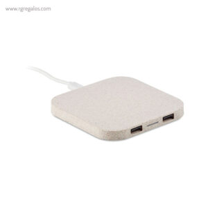 Cargador inalámbrico de fibra de trigo rg regalos publicitarios