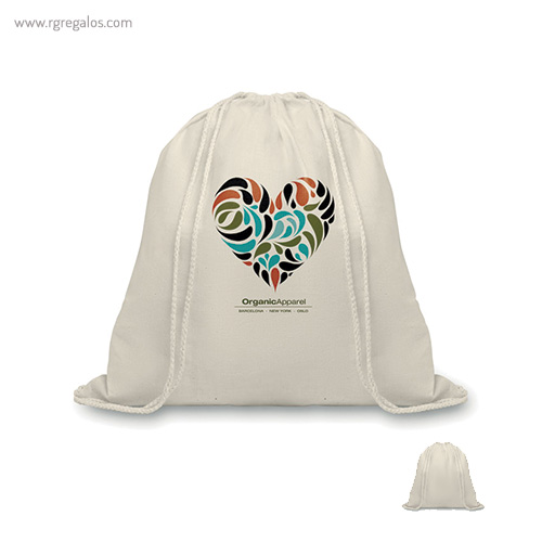 Mochila saco algodón orgánico rg regalos promocionales