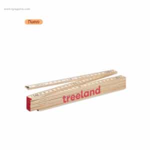 Metro carpintero madera personalizado con logo