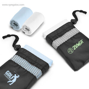 Toalla deportiva con bolsa logo rg regalos de empresa