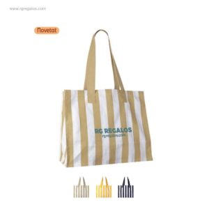 Bossa de platja ratlles cotó reciclat