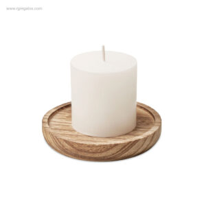 Portavela redondo madera RG regalos