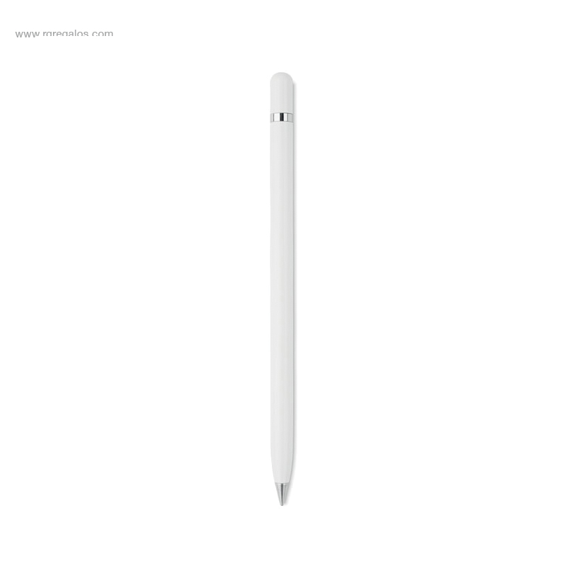 Bolígrafo sin tinta aluminio blanco RG regalos publicitarios