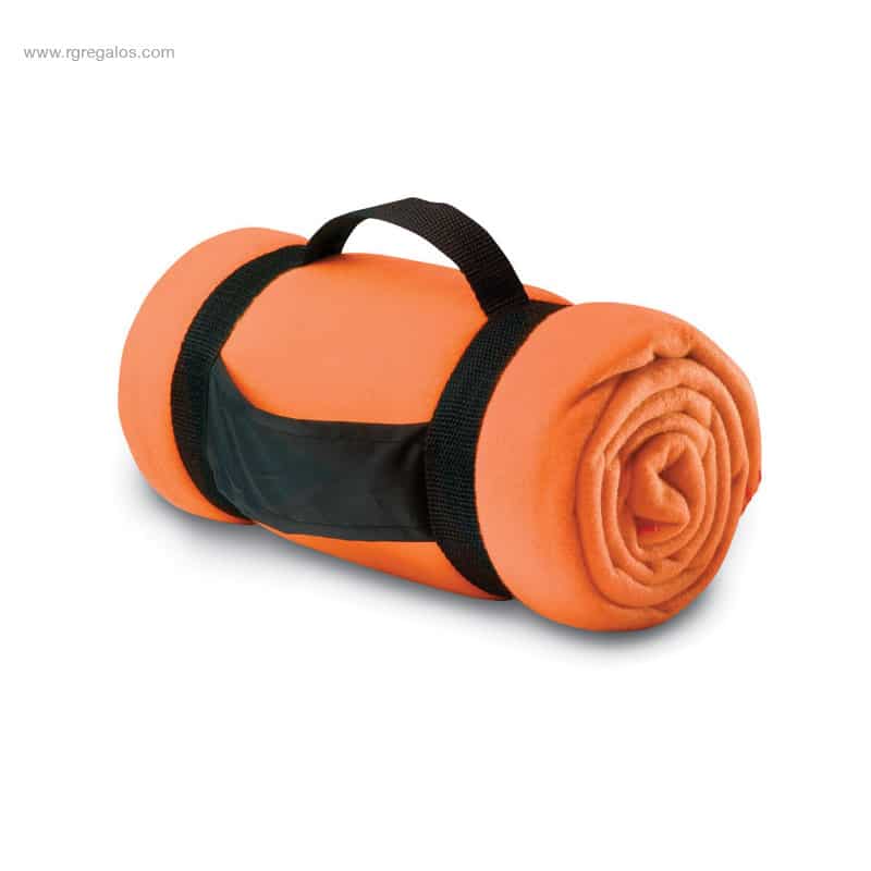 Manta personalizada polar naranja