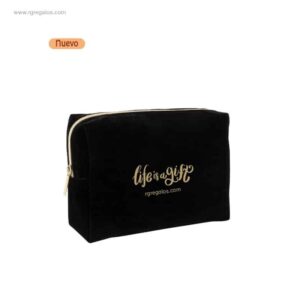 Neceser terciopelo negro para logo
