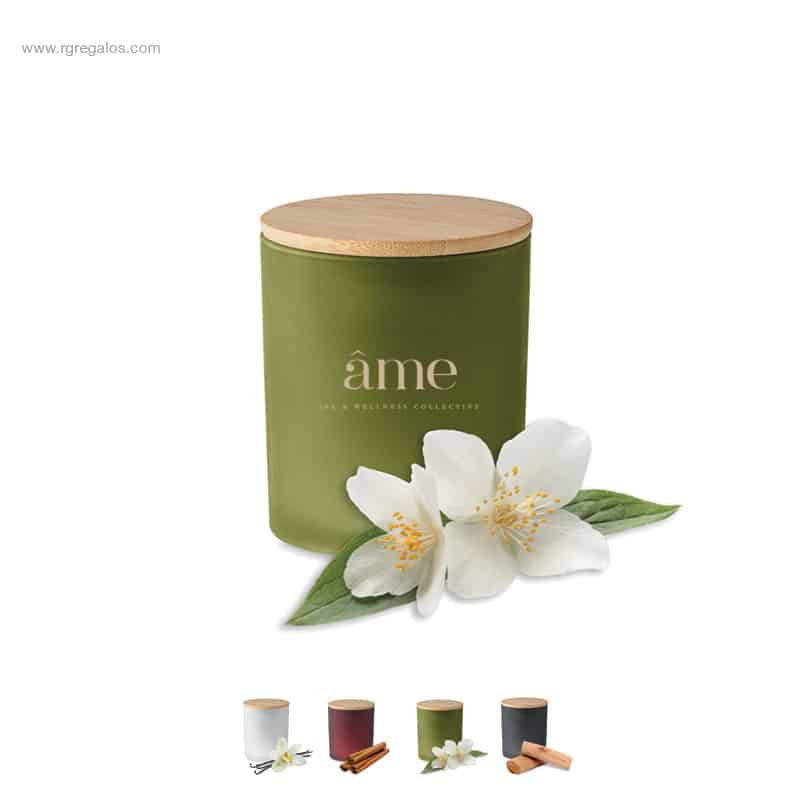 Vela con fragancia tarro cristal para regalo de empresa Navidad