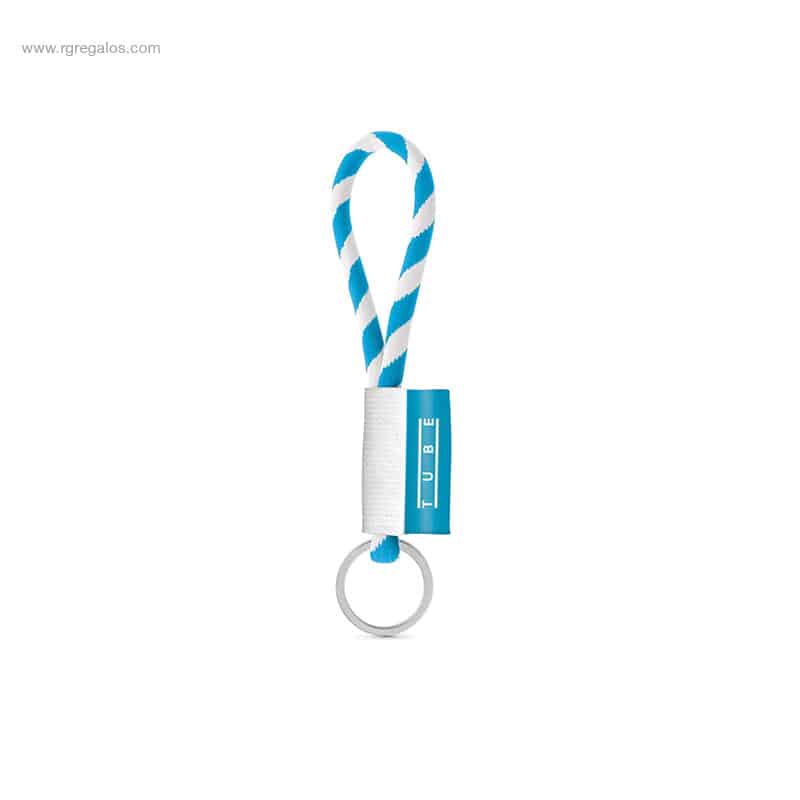 Lanyard cilíndrico corto 2 colores para personalizar