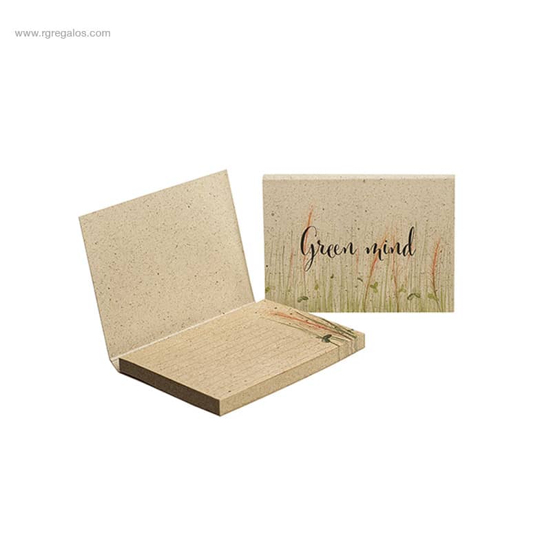 Notas adhesivas papel hierba para personalizar