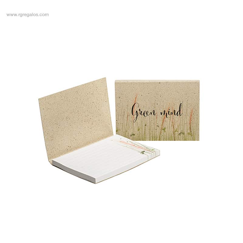 Notas adhesivas papel hierba full color