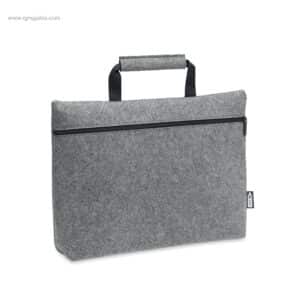 Bolsa para portátil fieltro gris