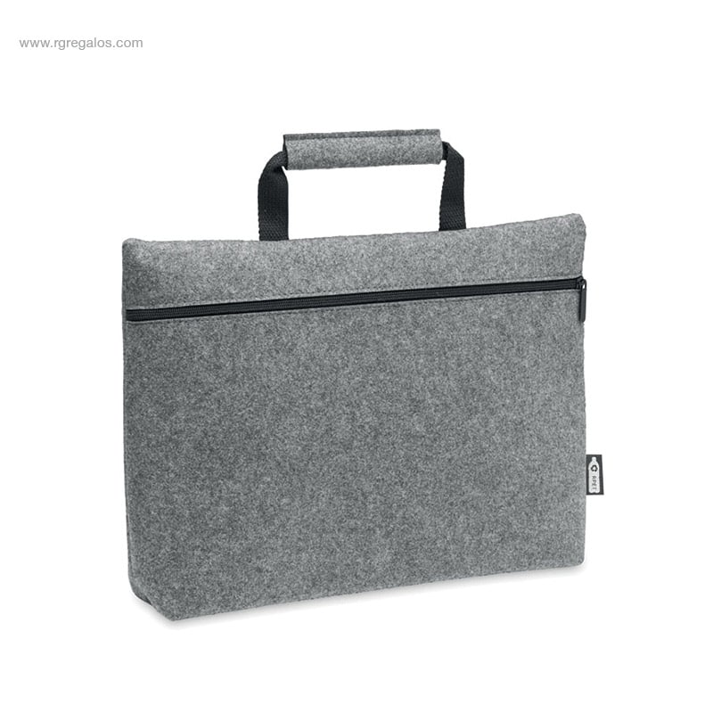 Bolsa para portátil fieltro gris