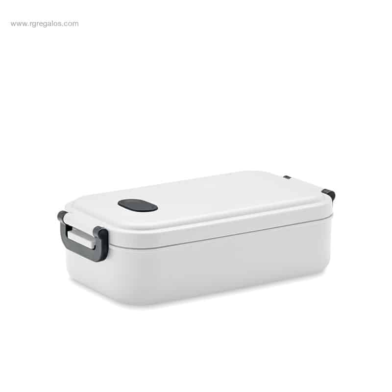 Fiambrera PP reciclado cierre hermético blanca