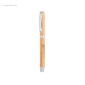 Roller bambú y acero inoxidable con logo