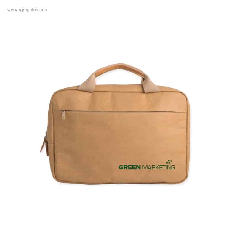 Bolso bandolera kraft para portátil con logo
