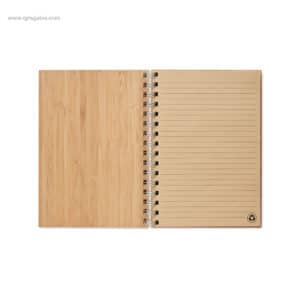 Libreta bambú con anillas interior