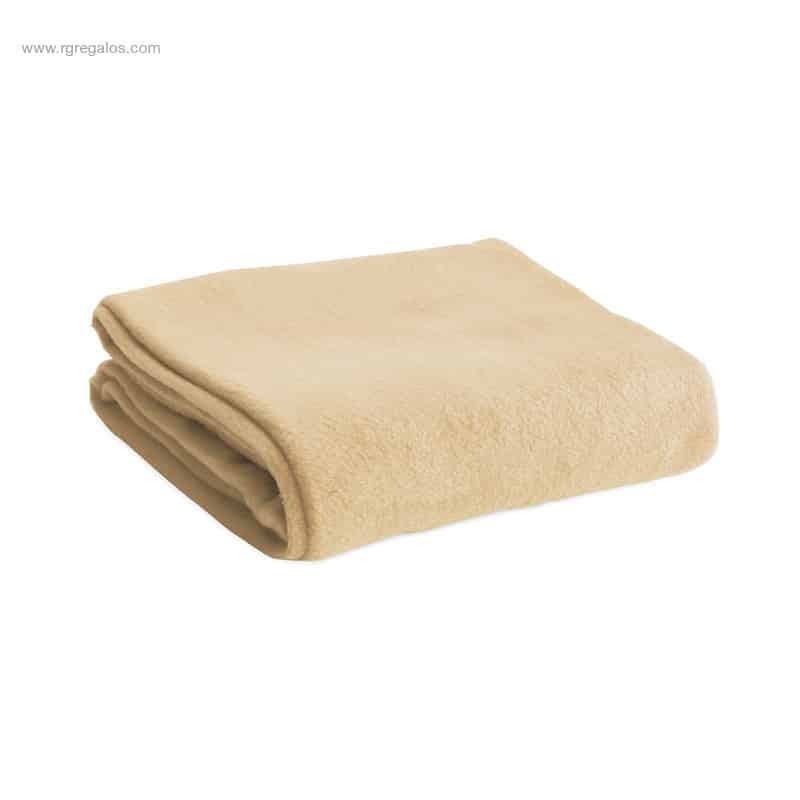Manta personalizada barata beige
