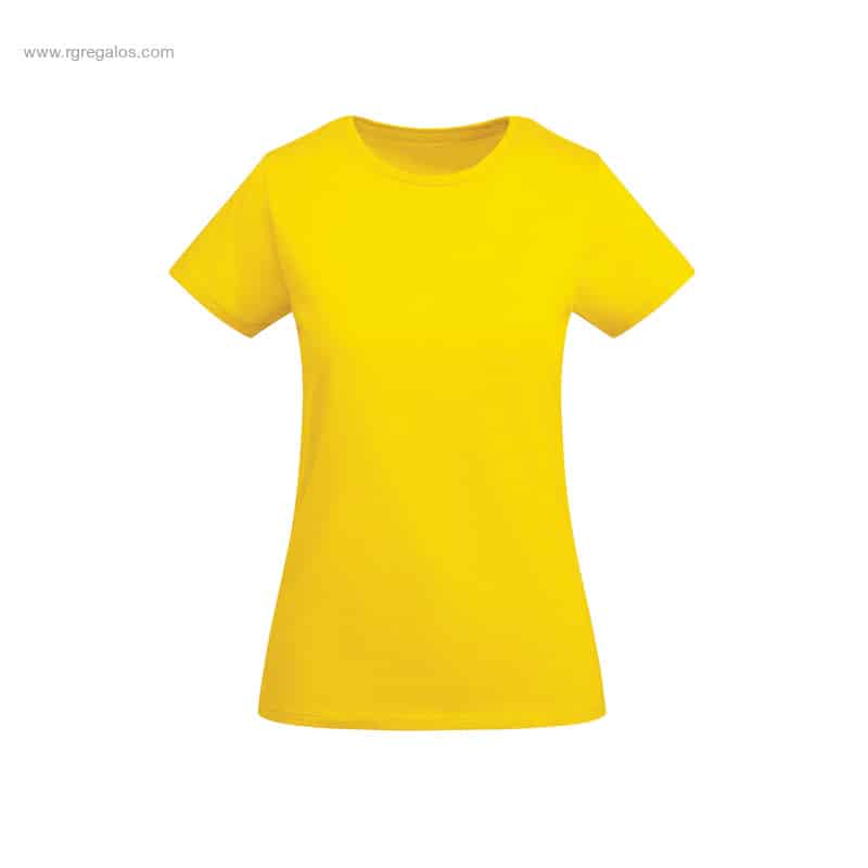 Camiseta algodón orgánico mujer amarilla