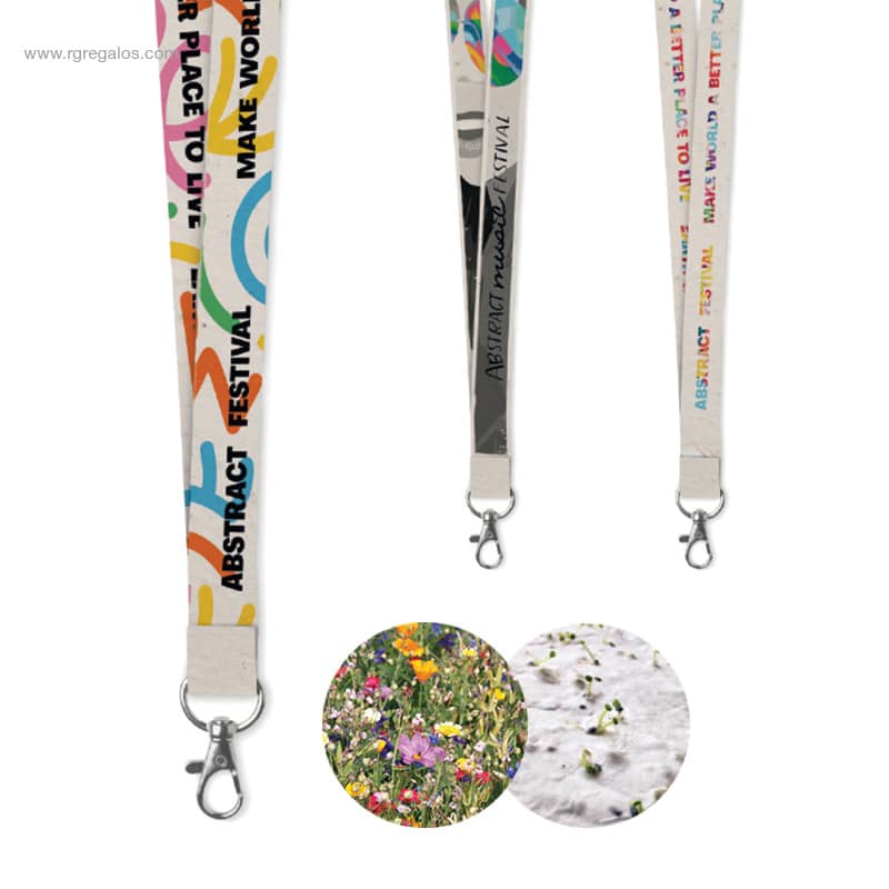 Lanyard personalizado papel semillas para ferias