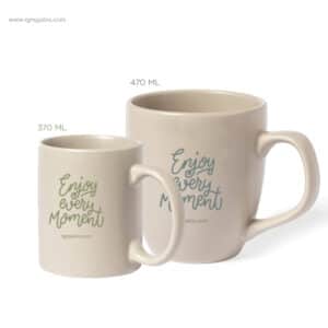 Taza cerámica natural 470ml y 370ml
