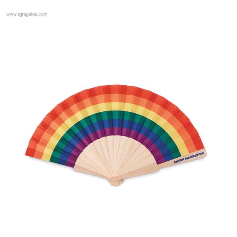 Abanico arco iris para logo publicitario