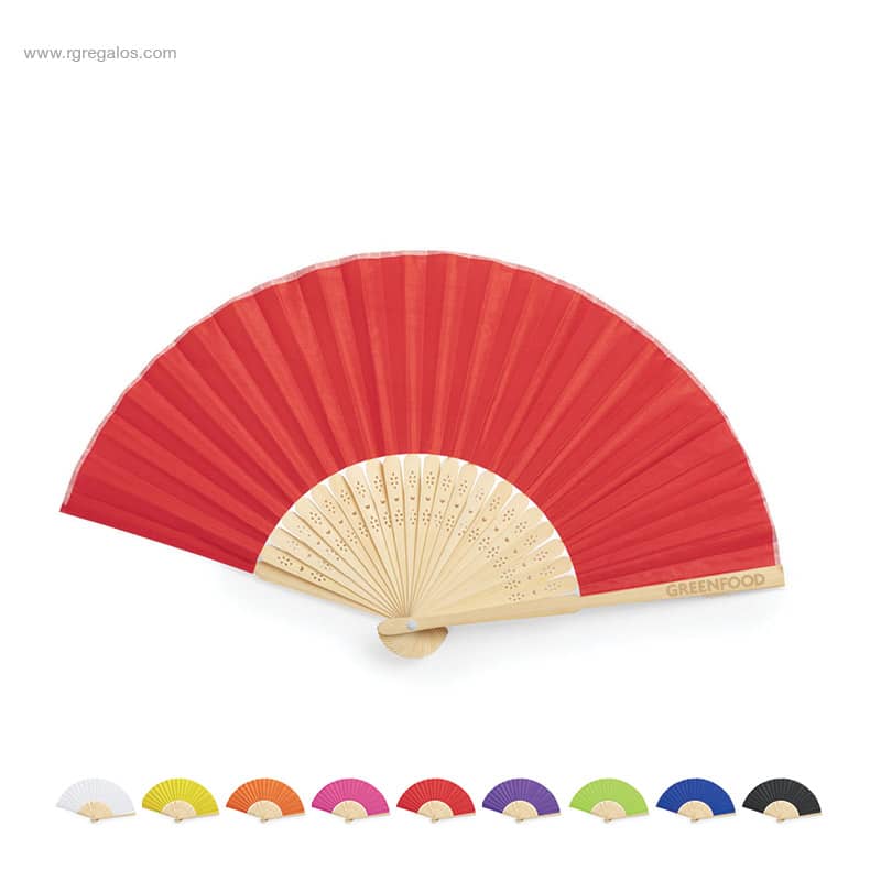 Abanico bambú troquelado personalizado
