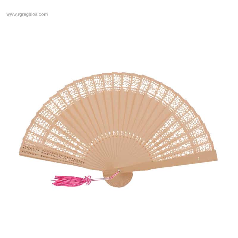 Abanico madera troquelada para logo