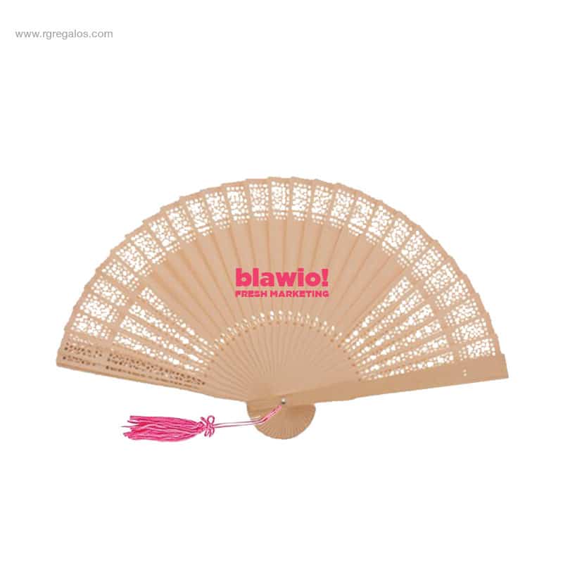 Abanico madera troquelada personalizado