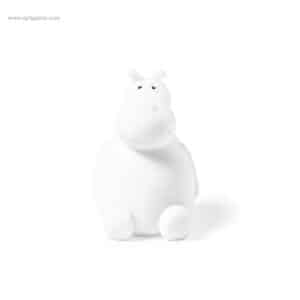 Hucha hipopótamo personalizada blanca