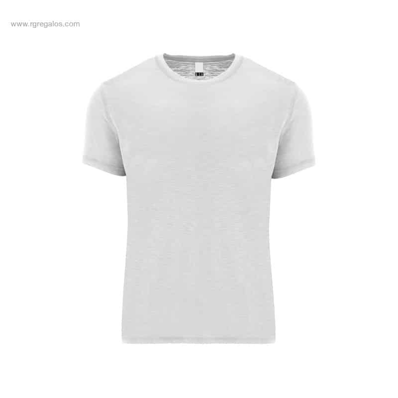 Camiseta personalizada algodón jaspeado blanca