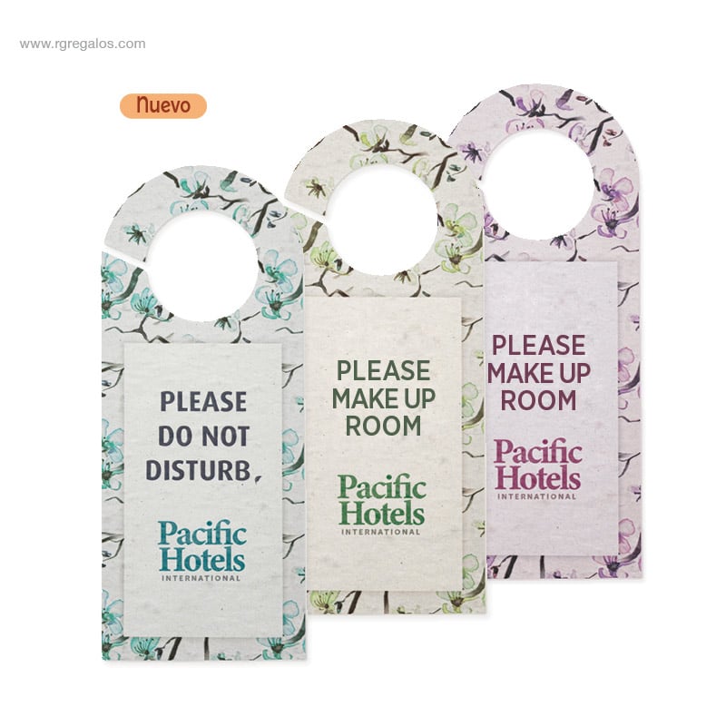 Colgante puerta papel semillas personalizado