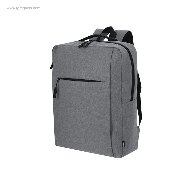 Mochila personalizada para portátil en RPET gris