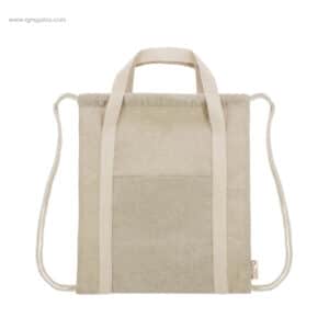 Bolsa mochila algodón reciclado 200gr natural